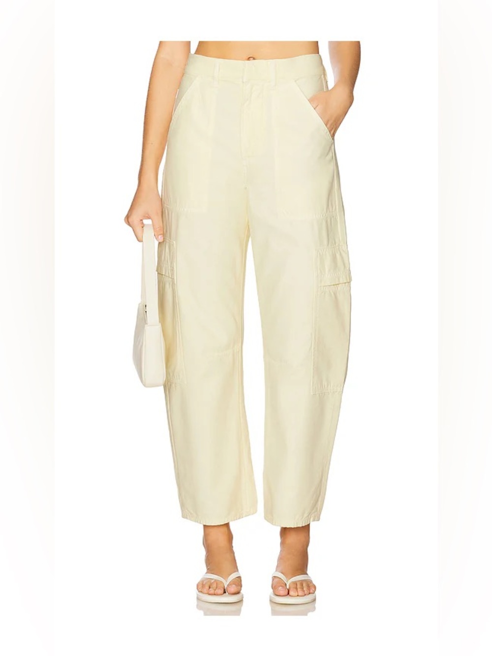 Citizens of Humanity Marcelle Low Slung Cargo Pants Cream Size 27